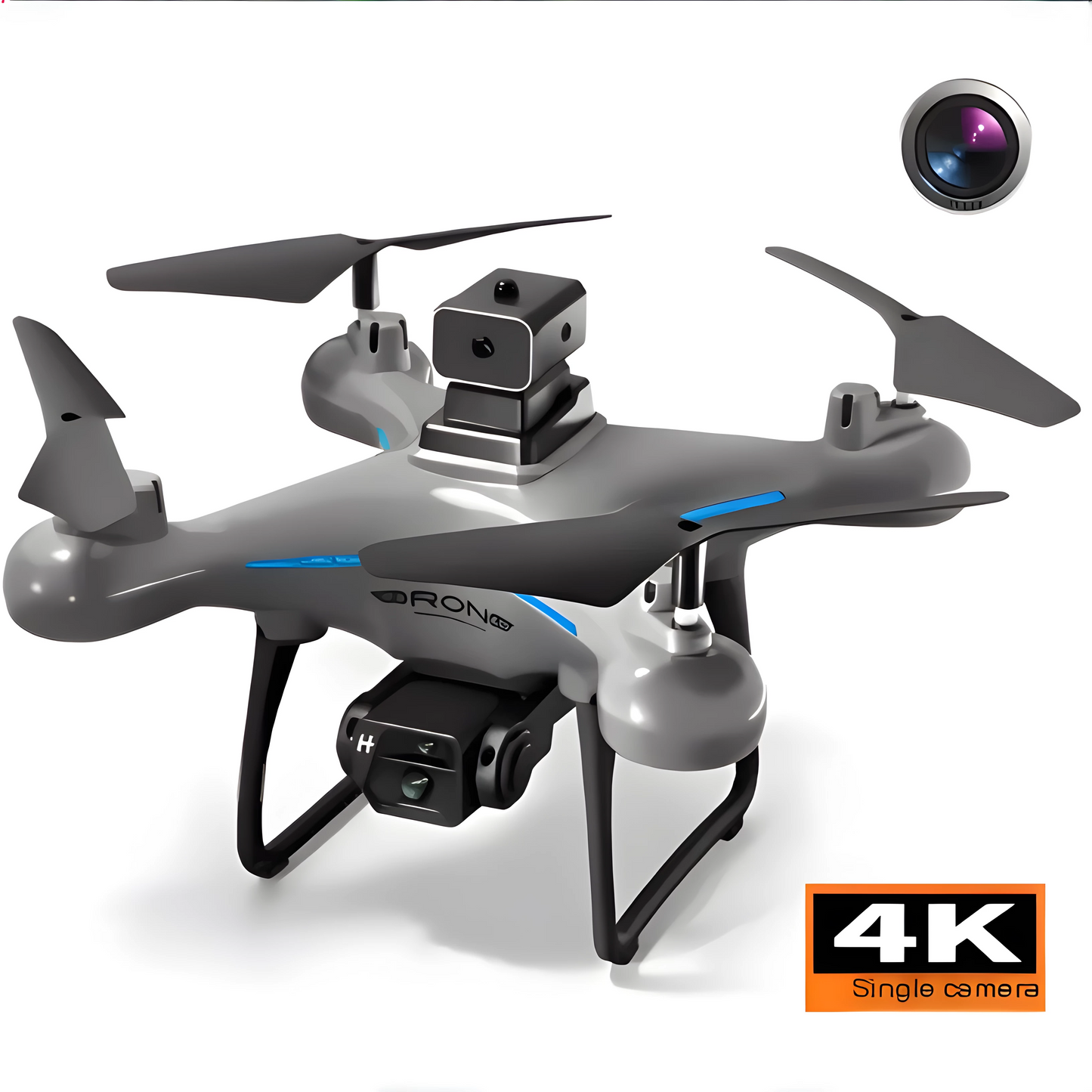 Dron de rescate profesional con cámara dual 4K y GPS